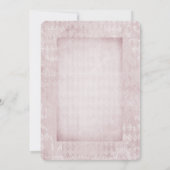 antiek roze glitterbloem lijst voor hernieuwing va kaart (Achterkant)