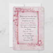 antiek roze glitterbloem lijst voor hernieuwing va kaart (Voorkant)