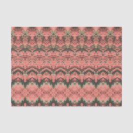  Antiek Roze Groen Patroon Ontkoppeling Tissuepapier