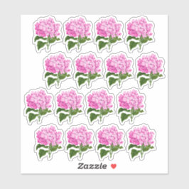Antiek Roze Hydrangea Blossom Stickers