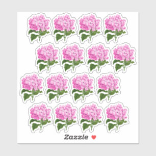 Antiek Roze Hydrangea Blossom Stickers