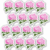 Antiek Roze Hydrangea Blossom Stickers (Voorkant)