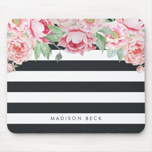 Antiek-roze pony- en houtsteenband muismat (Voorkant)