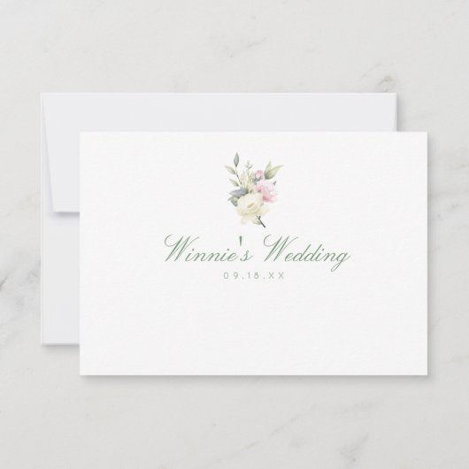 Antiek Roze Roze Bridesmaid Card Kaart (Achterkant)