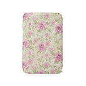  Antiek Roze Roze Floral botanisch Badmat (Voorkant Verticaal)