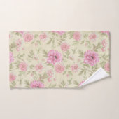  Antiek Roze Roze Floral botanisch Handdoek (Handdoek)