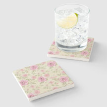 Antiek Roze Roze Floral botanisch