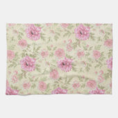  Antiek Roze Roze Floral botanisch Theedoek (Horizontaal)