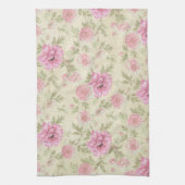  Antiek Roze Roze Floral botanisch Theedoek (Verticaal)