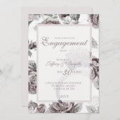 Antiek roze roze roze verlovingspartij aankondiging (Voorkant / Achterkant)