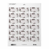 Antiek roze roze roze verlovingspartij etiket (Full Sheet)