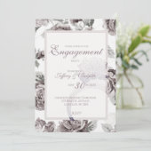 Antiek roze roze roze verlovingspartij kondigt aan aankondiging (Staand voorkant)