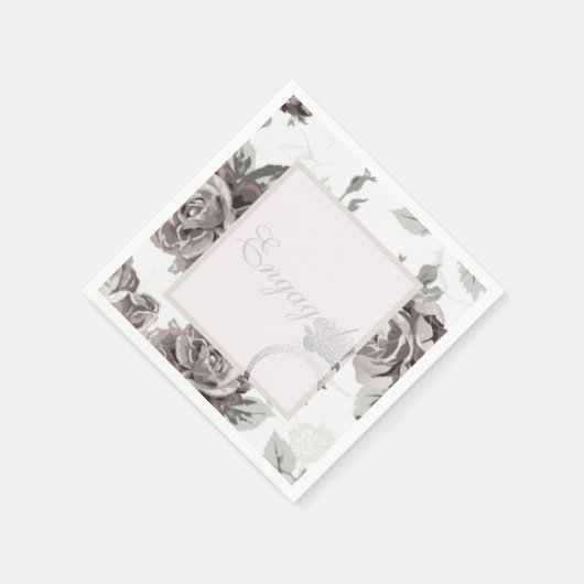 Antiek roze roze roze verlovingspartij servet (Hoek)