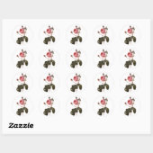  Antiek roze Rozen in Bloom Ronde Sticker (Vel)