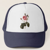  Antiek roze Rozen in Bloom Trucker Pet (Voorkant)