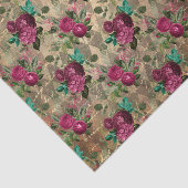Antiek roze rozen tissuepapier (Detail)