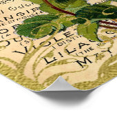 Antiek roze rozengeur poster (Hoek)