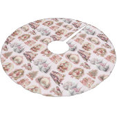 Antiek roze Victoriaans kerstboomrok Kerstboom Rok (Gekanteld)