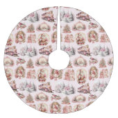 Antiek roze Victoriaans kerstboomrok Kerstboom Rok (Voorkant)