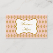 Antiek roze Visitekaartje (Voorkant)