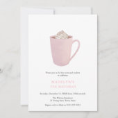 Antiek roze warme chocoladekoekjes Verjaardagsfees Kaart (Voorkant)