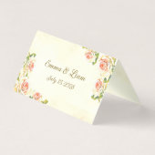 Antiek Rozen 3,5 inch x 2 inch gevouwen plaatskaar Kaart (Achterkant)