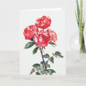 Antiek Rozen Art Note Kaart (Voorkant)