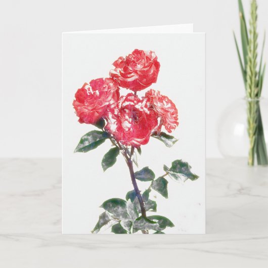 Antiek  Rozen Art Note Kaart (Voorkant)