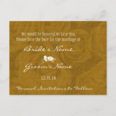 Antiek Rozen Bewaar de datum met uw foto's Aankondigingskaart (Achterkant)