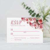 Antiek Rozen - Bigende RSVP-kaart 3 x 5 inch RSVP Kaartje (Staand voorkant)