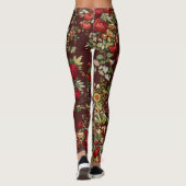 Antiek Rozen Bloem  Tuin Classic Design Leggings (Achterkant)