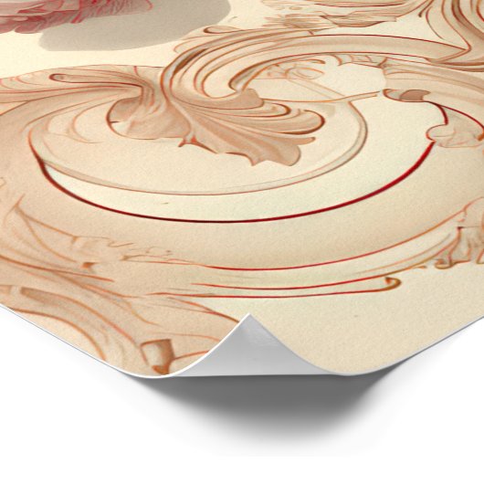 Antiek Rozen Bloemen AI Schilderij Poster (Hoek)