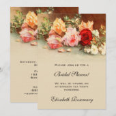 Antiek Rozen Bloemen  Vrijgezellenfeest Kaart (Voorkant / Achterkant)