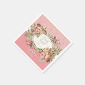  Antiek Rozen Bloemenboeket Engels Manor Servet (Hoek)