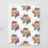 Antiek Rozen  Bohemian Wedding Uitnodiging (Achterkant)