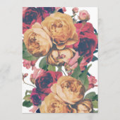 Antiek Rozen Boho Wedding Menu (Achterkant)