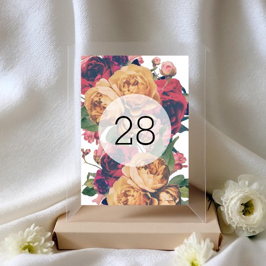 Antiek Rozen Botanische bloemenbruiloft Kaart