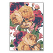 Antiek Rozen Botanische Fete Weddenschappen Tabeln Kaart (Achterkant)