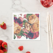 Antiek Rozen Botanische Fete Wedding Table Napkins Servet (Insitu)