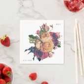 Antiek Rozen Botanische Fete Wedding Table Napkins Servet (Insitu)