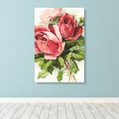  Antiek Rozen Canvas Afdruk (Insitu (Houten vloer))