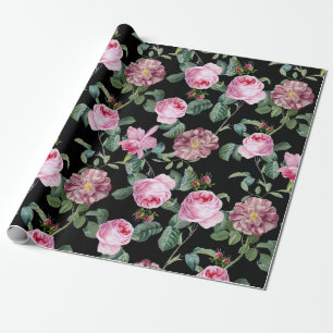 Antiek  Rozen en Orchideeën Cadeaupapier