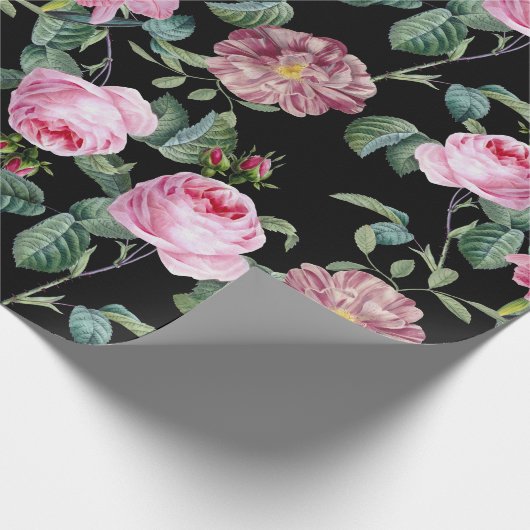 Antiek  Rozen en Orchideeën Cadeaupapier (Hoek)