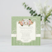  Antiek Rozen Floral Bouquet Moderne Swirls Kaart (Staand voorkant)