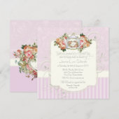  Antiek Rozen Floral Bouquet Moderne Swirls Kaart (Voorkant / Achterkant)