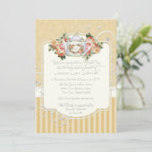  Antiek Rozen Floral Bouquet Moderne Swirls Kaart (Staand voorkant)