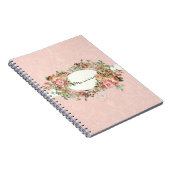  Antiek Rozen Floral Bouquet Moderne Swirls Notitieboek (Rechterzijde)