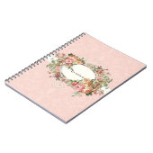  Antiek Rozen Floral Bouquet Moderne Swirls Notitieboek (Linkerzijde)