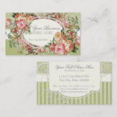  Antiek Rozen Floral Bouquet Moderne Swirls Visitekaartje (Voorkant / Achterkant)