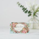  Antiek Rozen Floral Bouquet Moderne Swirls Visitekaartje (Staand voorkant)